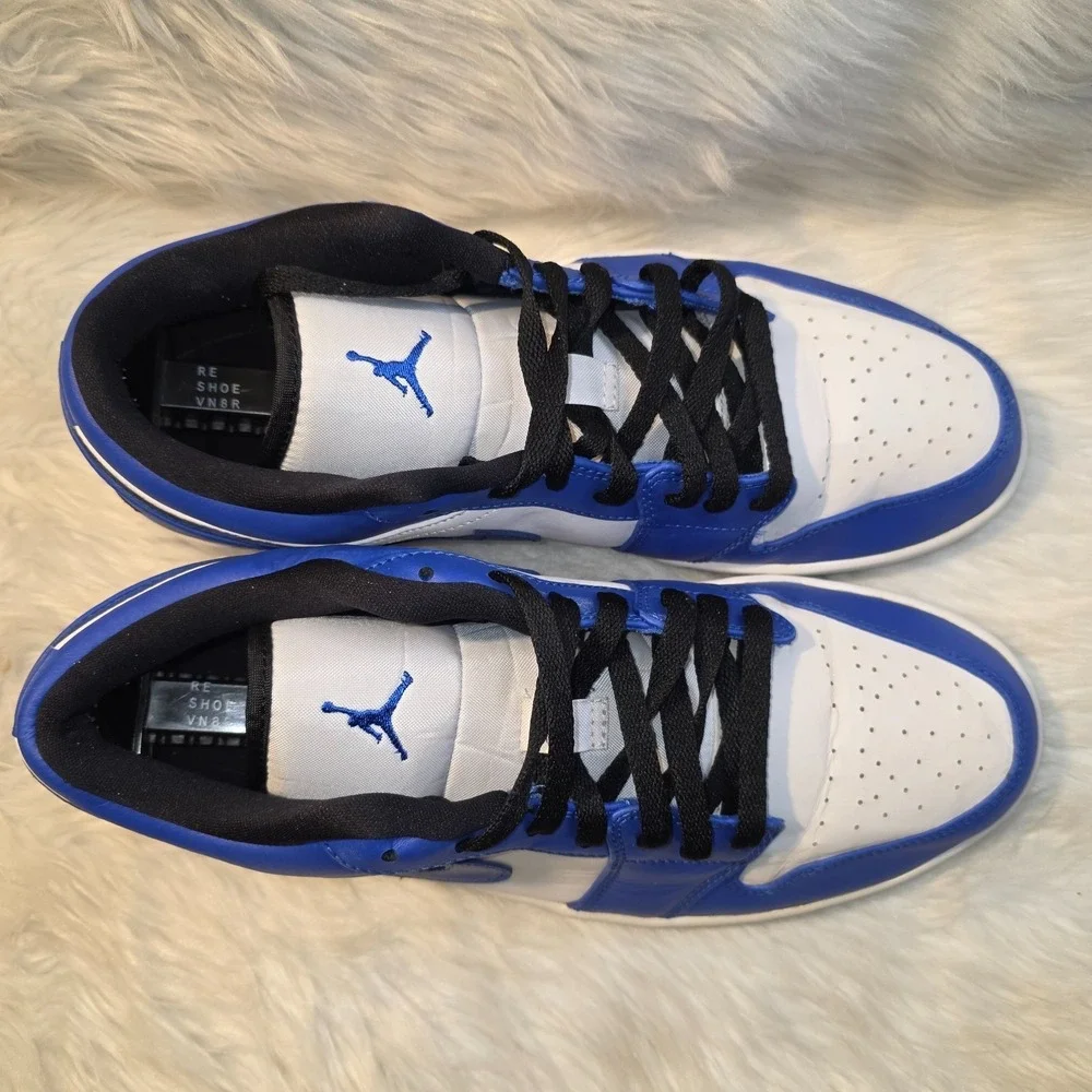 Air Jordan 1 Low Game Royal Sneakers - Men's Size 10.5 — Blue/White/Black